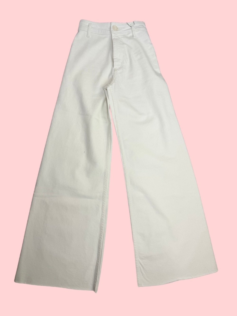 NWT Zara The Marine Straight Jeans - Off White (Size 0)